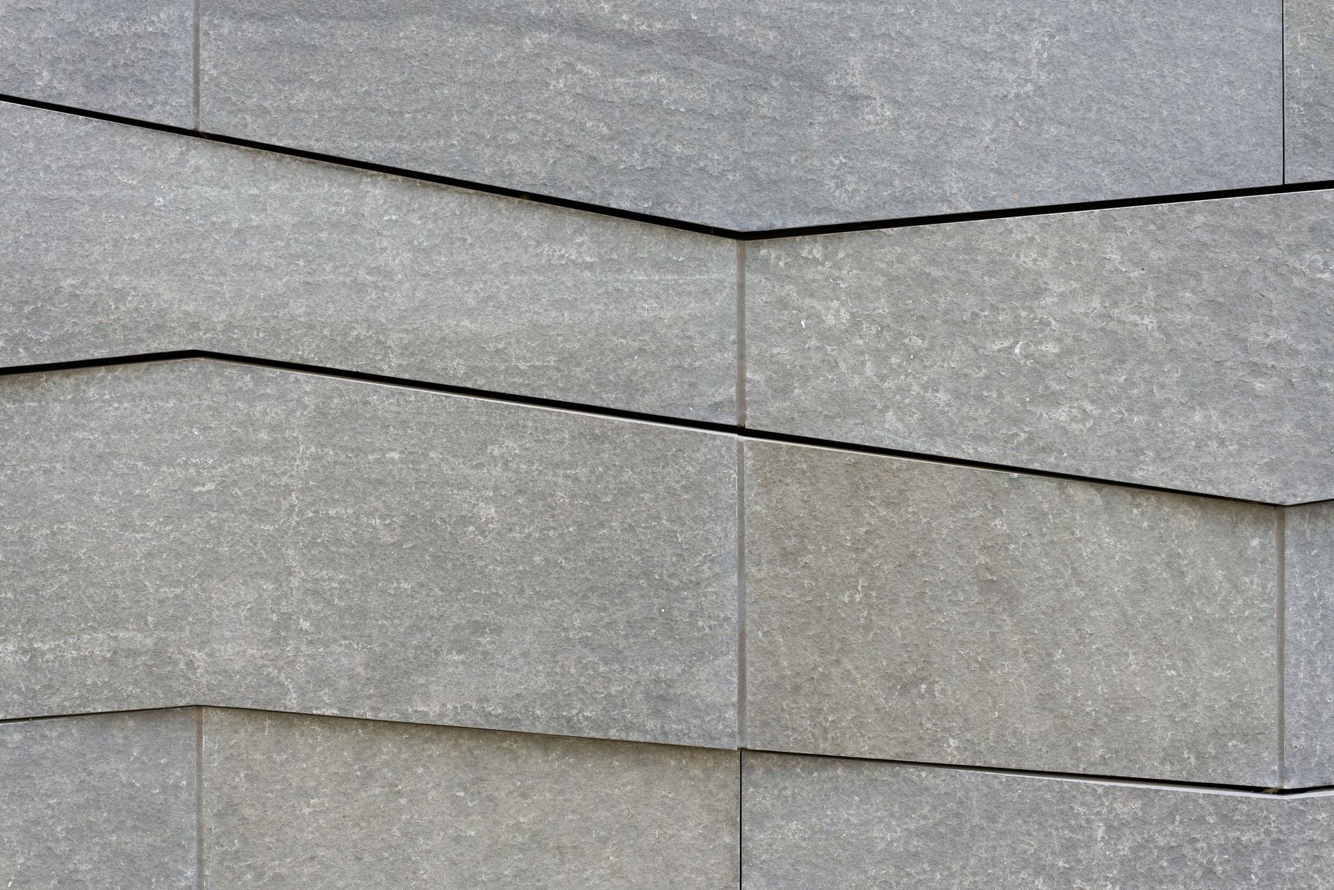slabs on the facade of a house